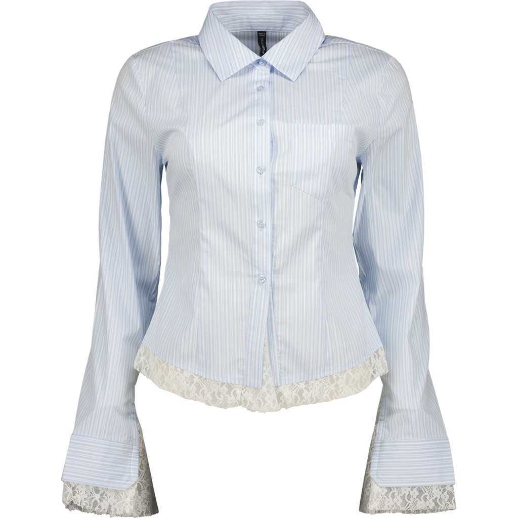 Blouse with Lace Panel