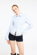 Blouse with Lace Panel