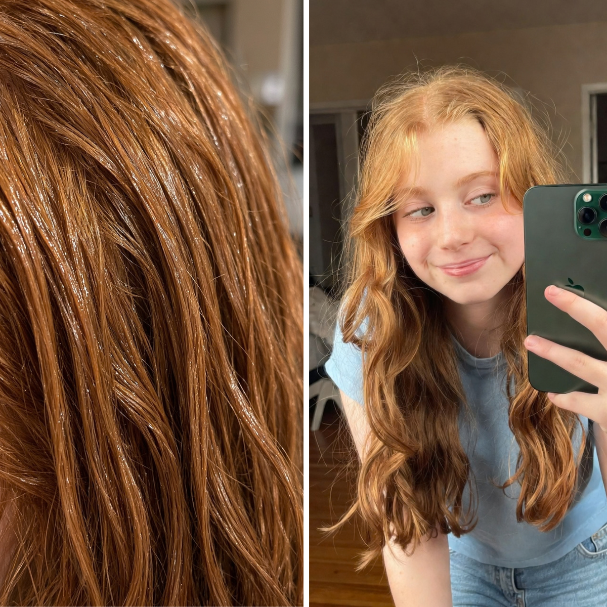 She stopped hiding her hair around her friends.