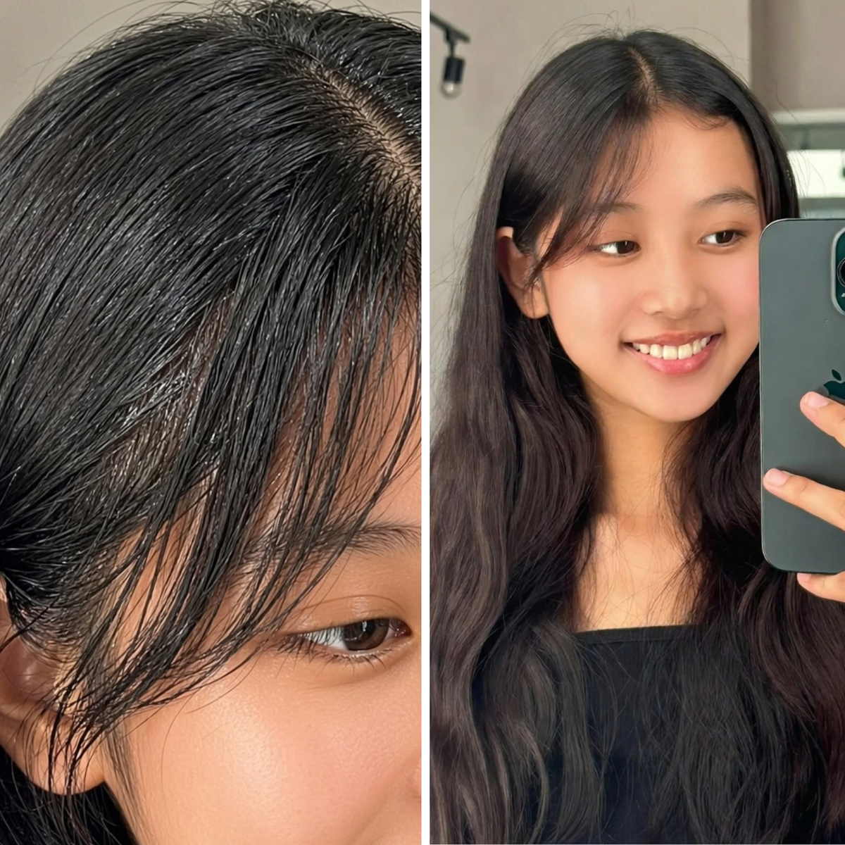 Her hair would look greasy before the day was even over.